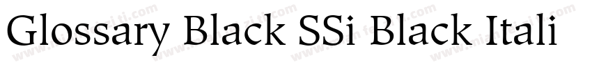 Glossary Black SSi Black Italic字体转换